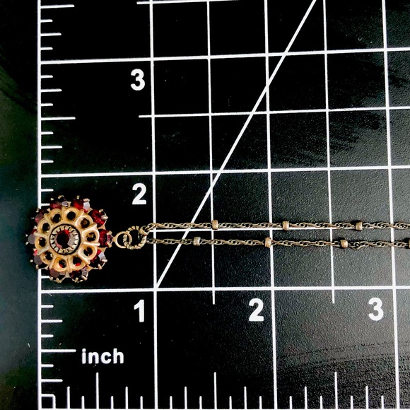 Vintage LIZ PALACIOS Garnet Necklace 🥀 - Picture 11 of 17